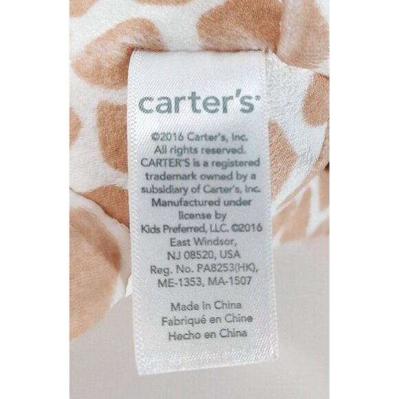 Carter's Baby Plush Giraffe Stuffed Animal Rattle Mirror Crinkle Squeak Toy 10" - Picture 4 of 4